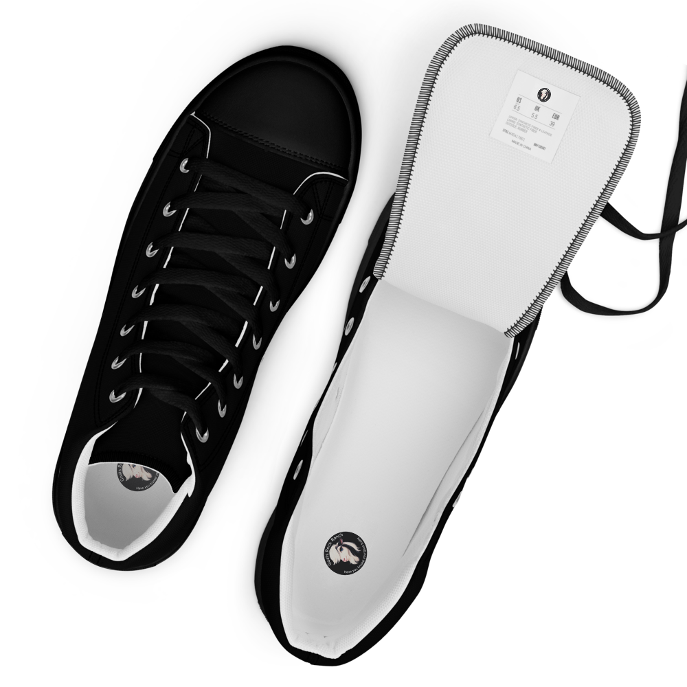 Peeking Goat Women’s high top canvas shoes