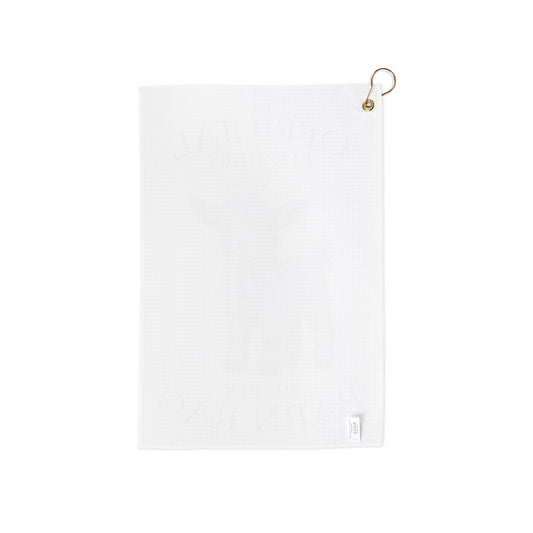 Silky Fainting Goat Barn Golf Towel — Kidding Cleanup & Everyday Farm Messes