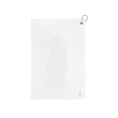 Silky Fainting Kid Clip-On Goat Barn Golf Towel — Quicker Cleaner-Upper