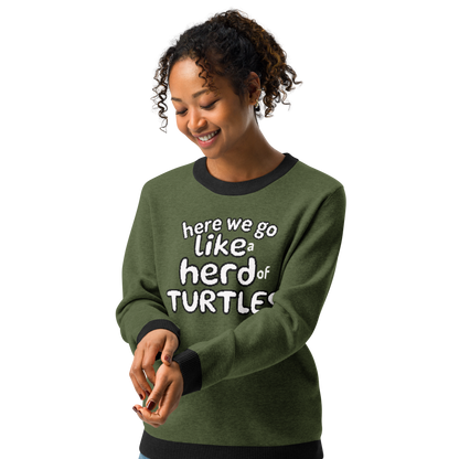 Here We Go Like a Herd of Turtles knitted sweater
