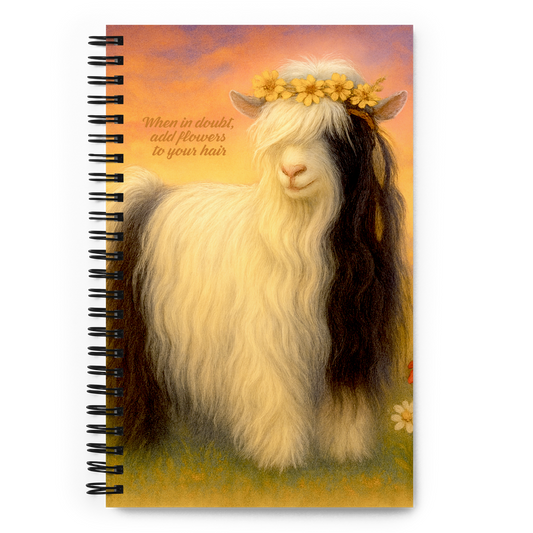 Goats Rock Ranch Pansy Peek-a-Boo Boho design Spiral Notebook