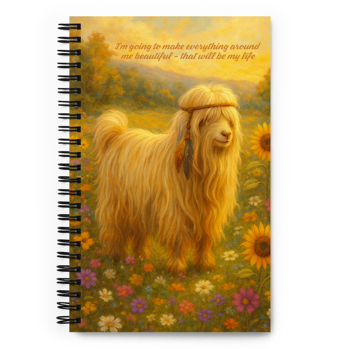 Sunset Fields Wanderer boho hippie art at Goats Rock Ranch, Master Champion Redneck Acres DesiDoBDesirable 