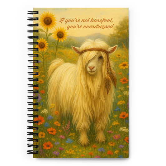 Wildflower Meadow Free Spirit at Goats Rock Ranch spiral notebook-Journal featuring GRR LaTDa R't U JustPerfect