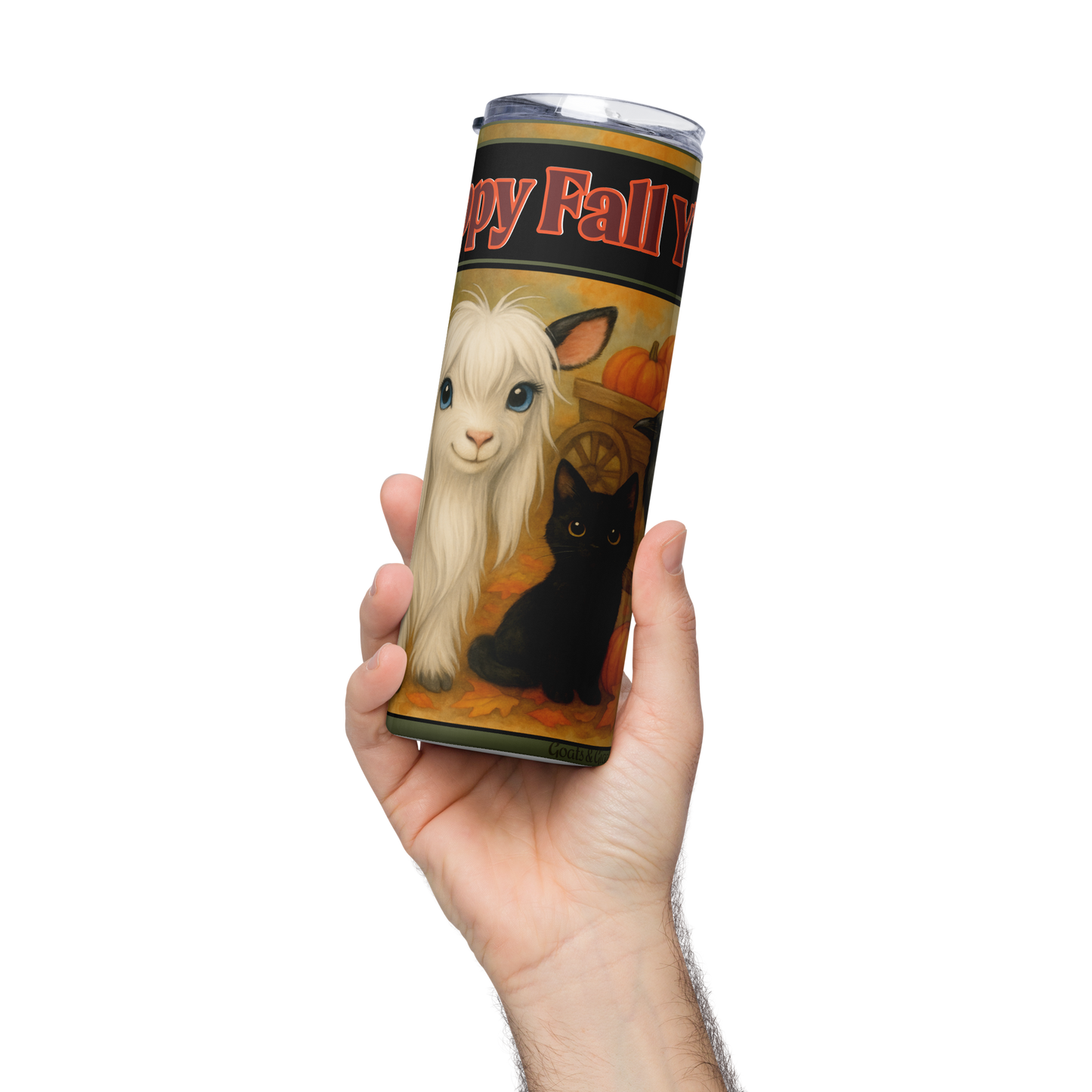 Silky goat and Kitty, Goats Rock Ranch, 20 oz tumbler 2025 fall product