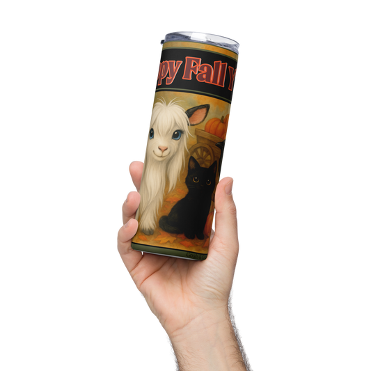 Silky goat and Kitty, Goats Rock Ranch, 20 oz tumbler 2025 fall product