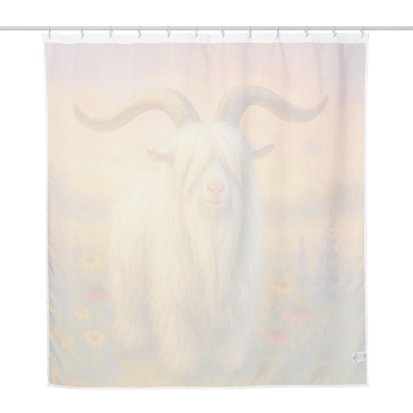 Sand Hills Peace Walker – Boho Heritage Mini Silky Goat Shower Curtain
