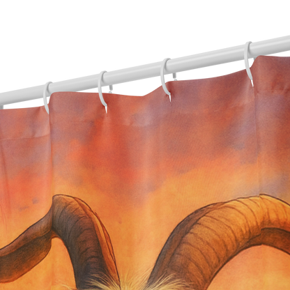 Sand Hills Peace Walker – Boho Heritage Mini Silky Goat Shower Curtain