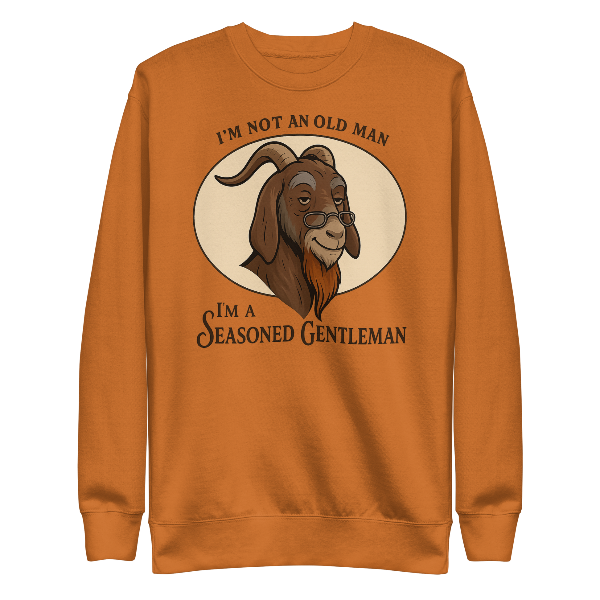 Funny seasoned gentleman design on a men’s graphic tee, perfect birthday or retirement gift. Adobe