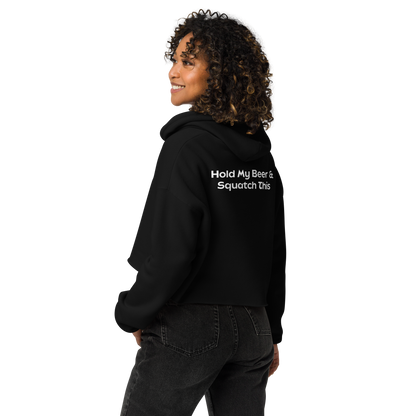 Squatchy Beer Cropped Hoodie