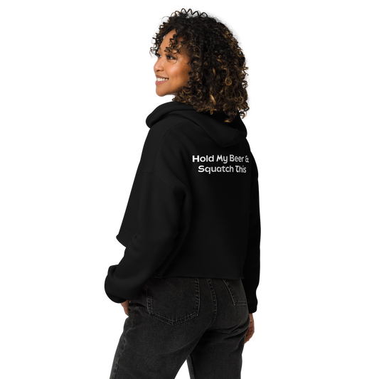 Squatchy Beer Cropped Hoodie