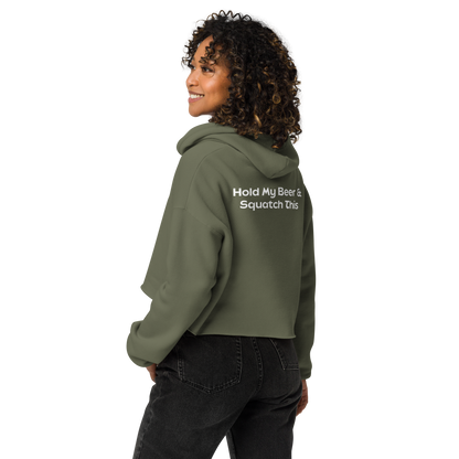Squatchy Beer Cropped Hoodie