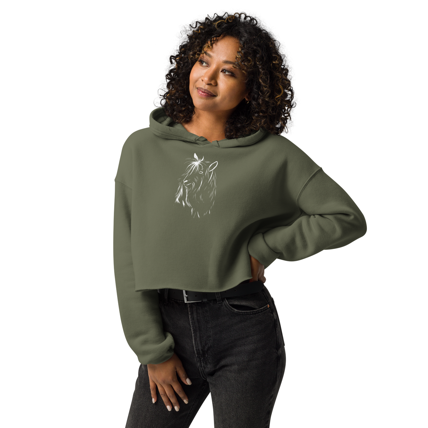 Squatchy Beer Cropped Hoodie