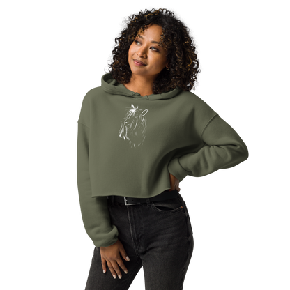Squatchy Beer Cropped Hoodie