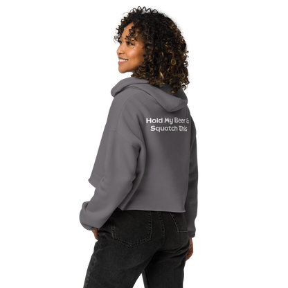 Squatchy Beer Cropped Hoodie