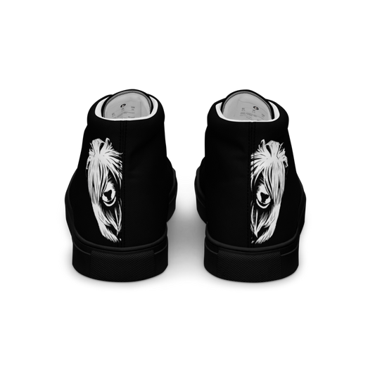 Peeking Goat Women’s high top canvas shoes
